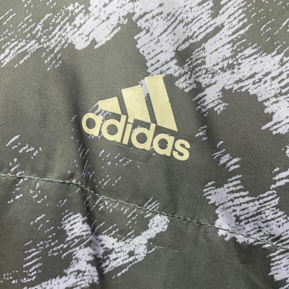 Adidas Reversible Down Puffer Jacket with Hood Size XL Unisex - Picture 9 of 15